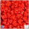 BeadTin Bright Red Opaque 13mm Butterfly Plastic Pony Beads (250pcs)